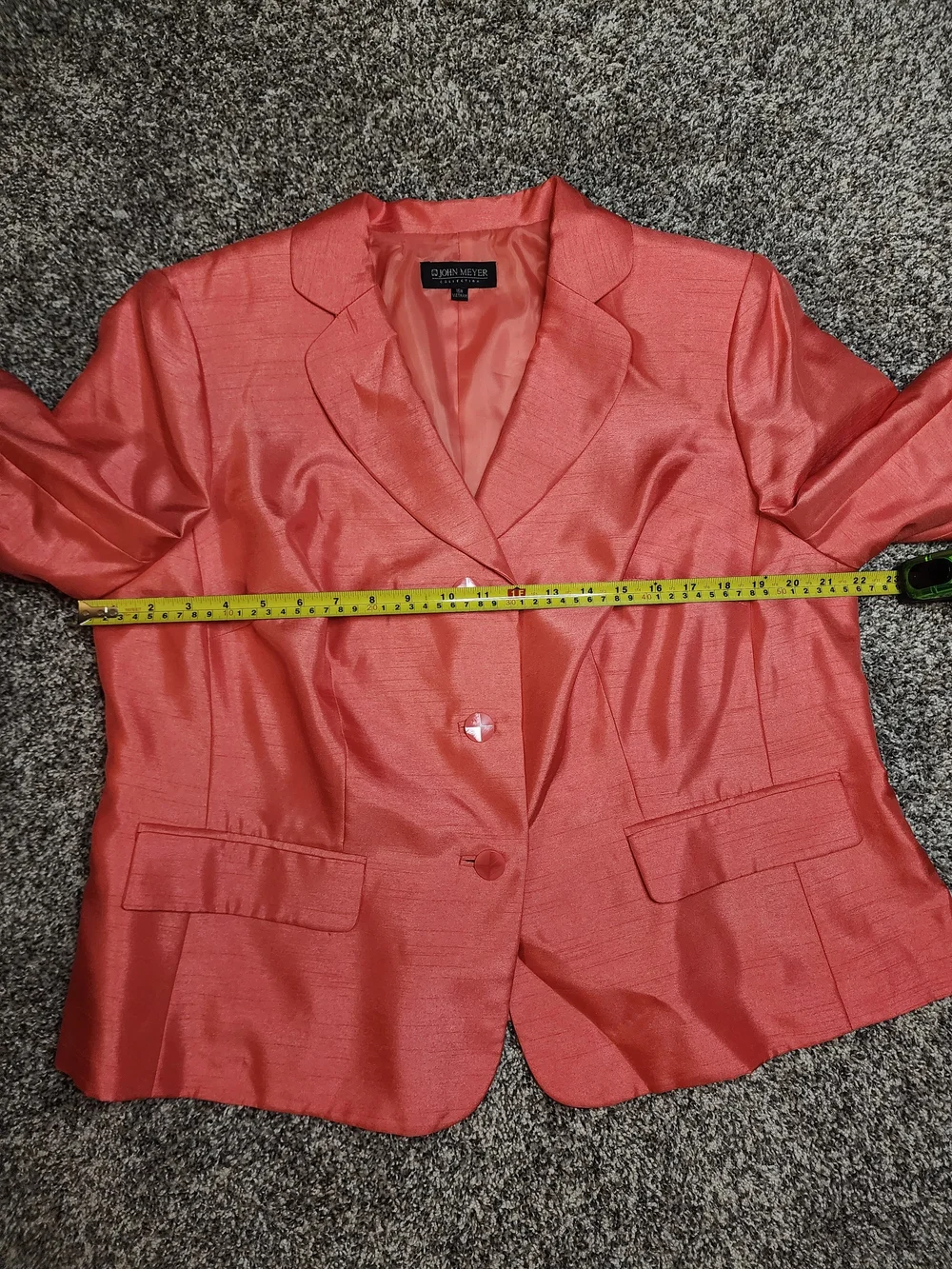 John Meyer Collection Coral-Peach Women's 2pcs Set Blazer With Matching Dress.